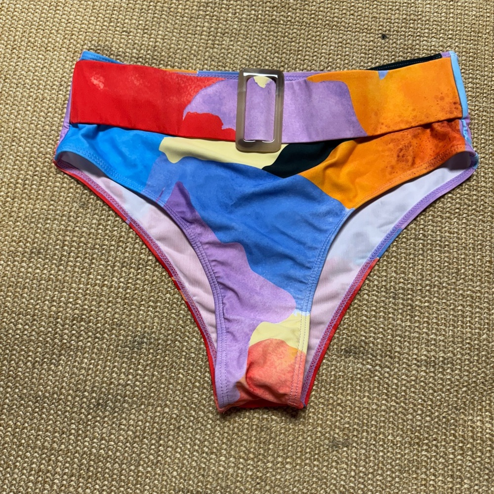 Colorful High-Waisted Bikini Bottoms